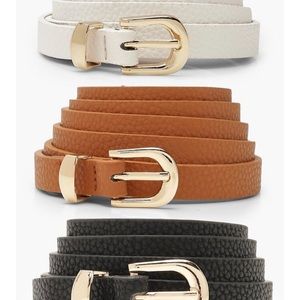 Boohoo plus 3 pack skinny belts